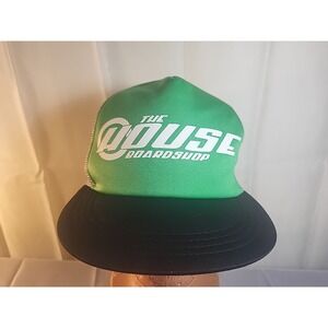The House Boardshop Snapback Hat - Green and Black Skater Cap